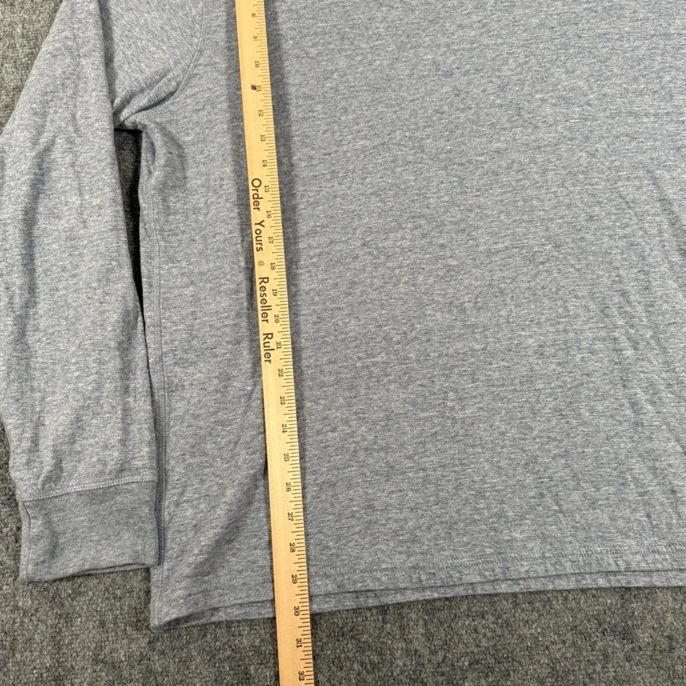 J. Crew Knit Goods 1/4 Zip Pullover Long Sleeve Blue Heathered Top XXL Tall Golf
